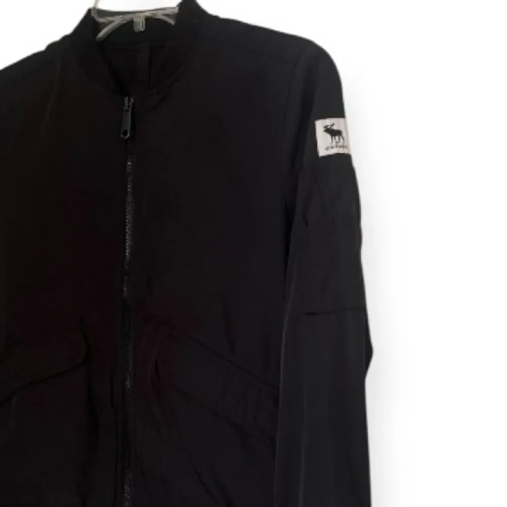 Abercrombie & Fitch Kids Boys Bomber Black Jacket Sz 11/12 (unisex)